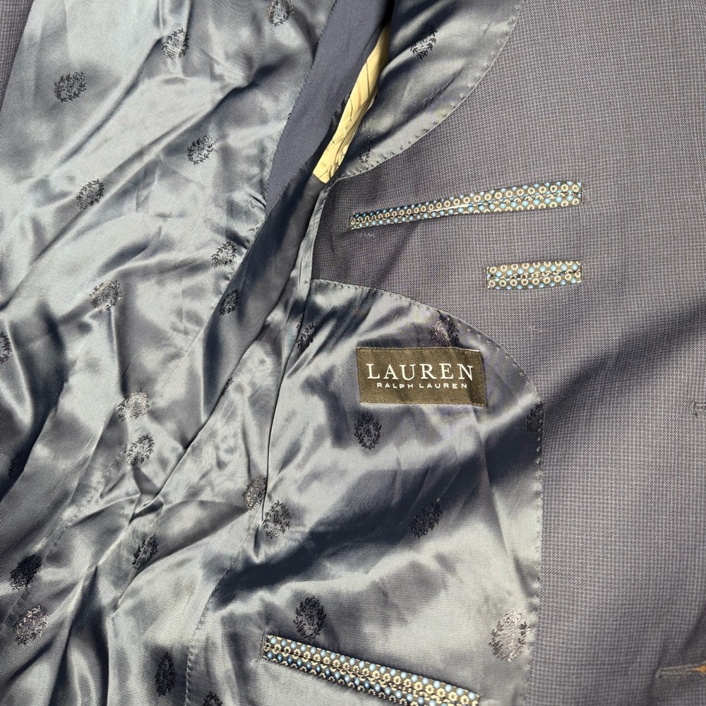 Lauren Ralph Lauren Black Label Wool Blend Navy Blazer 40R - Picture 7 of 9